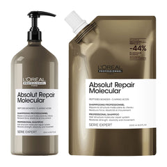 Serie Expert ABSOLUT REPAIR MOLECULAR Shampoo 1500ml & Refill 1000ml by L'Oréal Professionnel