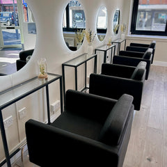 Lotus Murray Black Styling Chair Square Silver Base