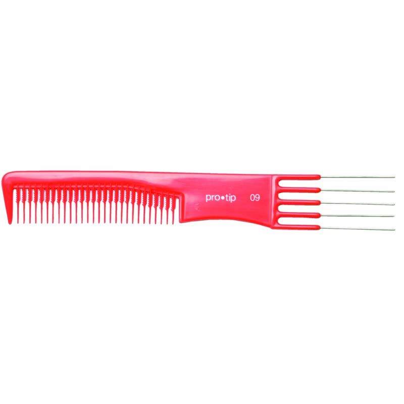 Pro-Tip Metal Lifter Comb PTC09 Red