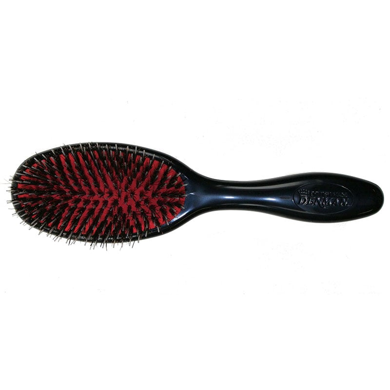 Denman D81S Small Cushion/Natural Bristle with Single Nylon Quill Brush