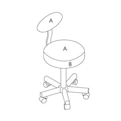 REM Cutting/Beauty Therapist Stool with Backrest