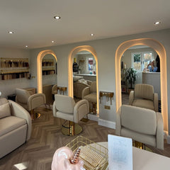Lotus Darcy Sand Styling Chair Round Gold Base