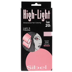 Sibel High-Light Foam Mixed Colour Small 9.5 x 20cm 200 Sheets