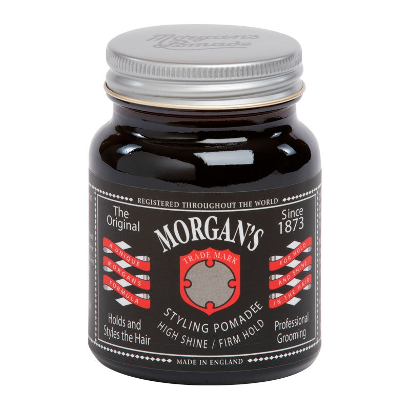 Morgans Pomade High Shine/ Firm Hold 100g Jar (Black label)