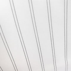 Lotus White Pinstripe Barber Cape with Popper Fastening