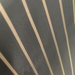 Lotus Black Pinstripe Barber Cape with Popper Fastening