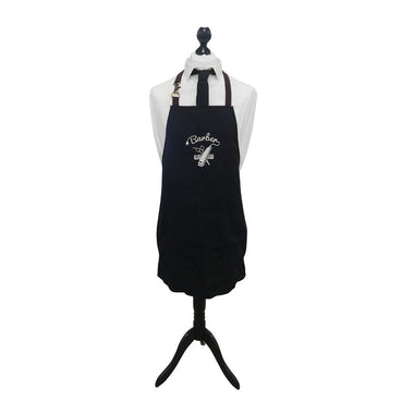 Lotus Barber Apron with Pockets & Harness Straps Black