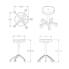 REM Mustang Stylist Stool Black