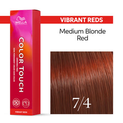 Wella Color Touch 60ml 7/4 Vibrant Reds Medium Red Blonde