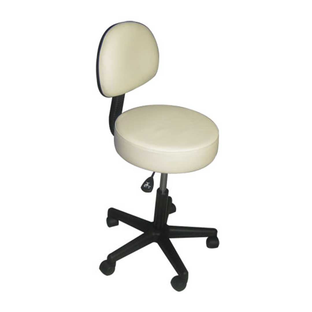 Affinity Stool With Backrest - Biscuit