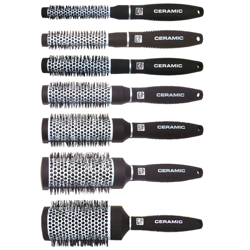 Pro Tip Set of 7 Ceramic Hot Curl Brushes