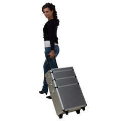 Sibel Modular Professional Trolley Case Silver Aluminium