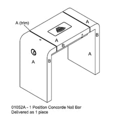 REM Concorde Nail Desk 1 Position
