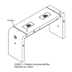 REM Concorde Nail Desk 2 Position