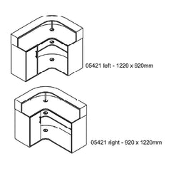 REM Saturn Reception Desk (122 x 92 x 106cm)
