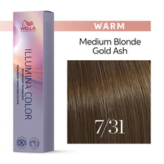 Wella Illumina 60ml 7/31 Medium Gold Ash Blonde