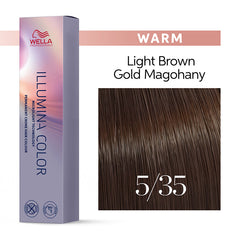 Wella Illumina 60ml 5/35 Light Gold Mahogany Brown