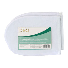 Deo 100% Cotton Manicure Mitts White 1 Pair