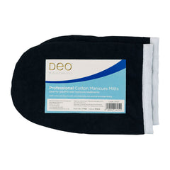 Deo 100% Cotton Manicure Mitts Black 1 Pair