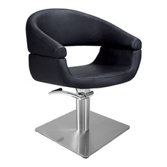 Lotus Chicago Black Styling Chair Square Silver Base