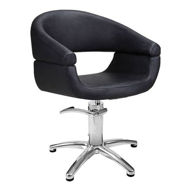 Lotus Chicago Black Styling Chair 5 Star Silver Base