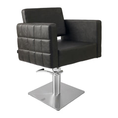 Lotus Washington Black Styling Chair Square Silver Base