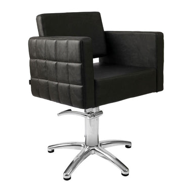 Lotus Washington Black Styling Chair 5 Star Silver Base