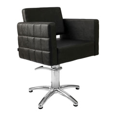 Lotus Washington Black Styling Chair 5 Star Silver Base