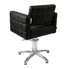 Lotus Washington Black Styling Chair 5 Star Silver Base