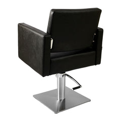 Lotus Phoenix Black Styling Chair Square Silver Base