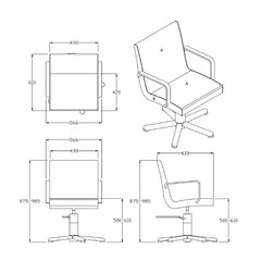 REM Ariel Hydraulic Styling Chair