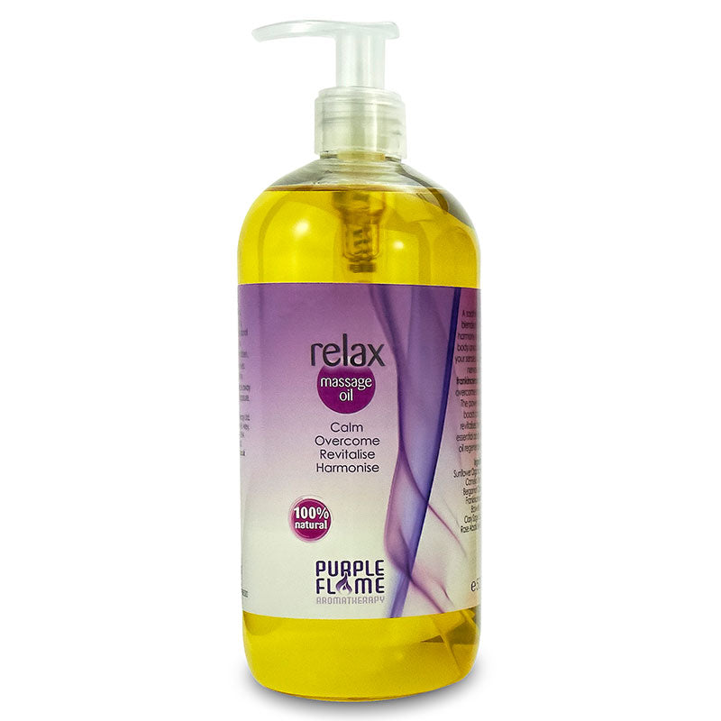 Purple Flame Relax Therapeutic Massage Oil 500ml