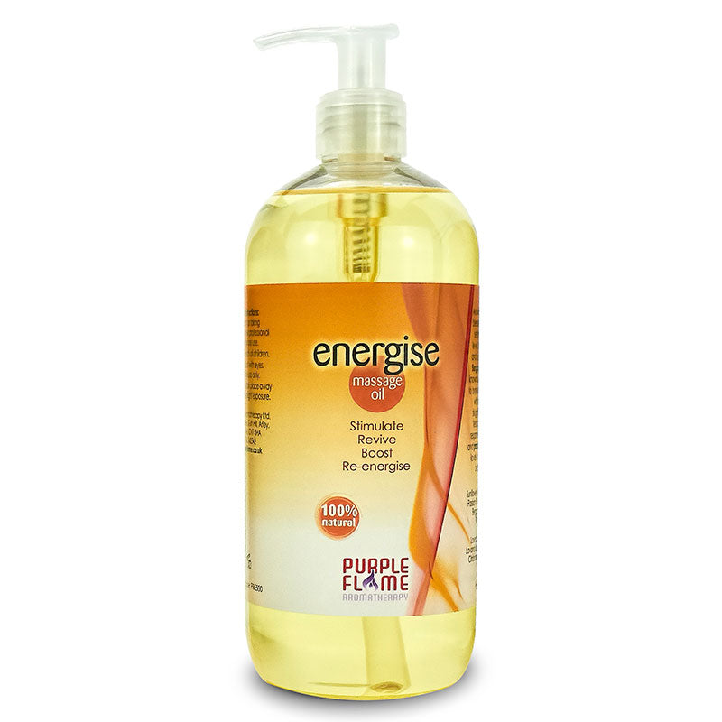 Purple Flame Energise Therapeutic Massage Oil 500ml