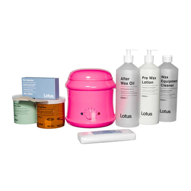 Lotus Waxing Starter Kit with 500cc Analogue Pink Heater