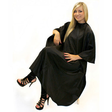 Hair Tools Unisex Gown with Poppers Black