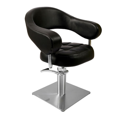 Lotus Corby Black Styling Chair Square Silver Base