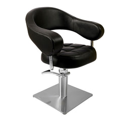 Lotus Corby Black Styling Chair Square Silver Base