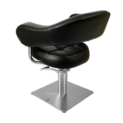 Lotus Corby Black Styling Chair Square Silver Base