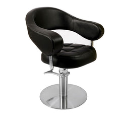 Lotus Corby Black Styling Chair Round Silver Base