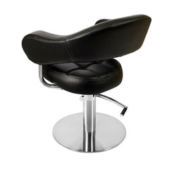 Lotus Corby Black Styling Chair Round Silver Base