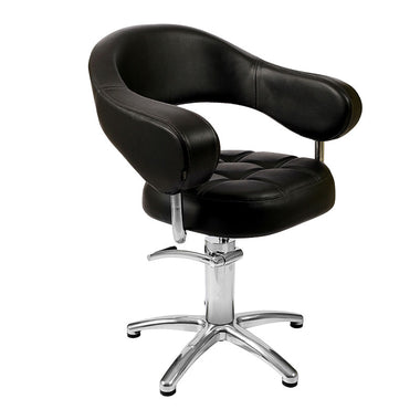 Lotus Corby Black Styling Chair 5 Star Silver Base