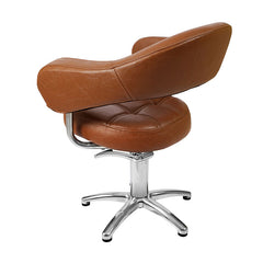 Lotus Corby Brown Styling Chair 5 Star Silver Base