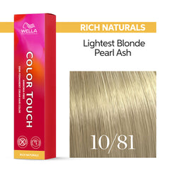 Wella Color Touch 60ml 10/81 Lightest Pearl Ash Blonde