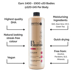 Sienna X 8% Professional Tanning Solution 1000ml