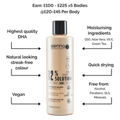 Sienna X 12% Professional Tanning Solution 250ml