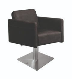 Lotus Murray Black Styling Chair Square Silver Base