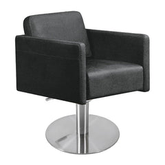 Lotus Murray Black Styling Chair Round Silver Base