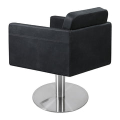 Lotus Murray Black Styling Chair Round Silver Base