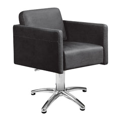 Lotus Murray Black Styling Chair 5 Star Silver Base
