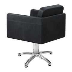 Lotus Murray Black Styling Chair 5 Star Silver Base
